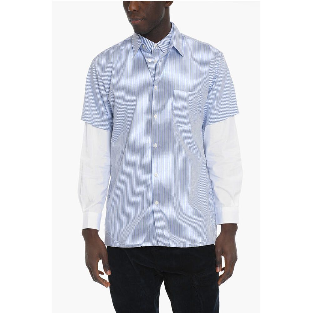 Comme Des Garçons SHIRT Awnin Striped Double Shirt with Breast Pocket