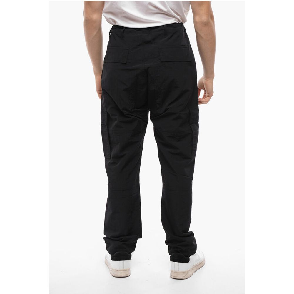 Marcelo Burlon Nylon CROSS Cargo Pants with Ankle Drawstring