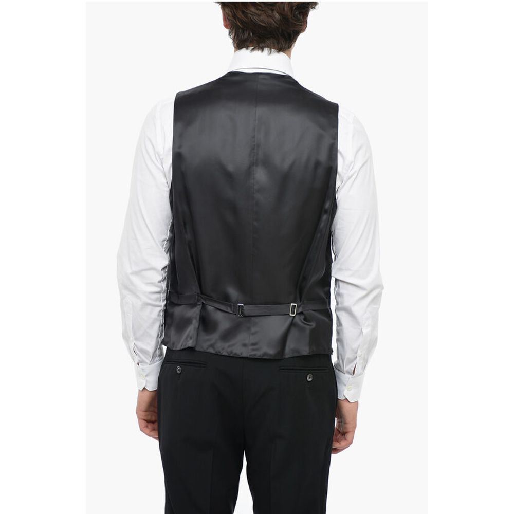 Corneliani Virgin Wool LEADER Vest with Flush Pockets