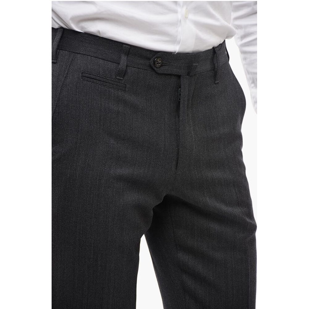 Corneliani 4 Pocket Virgin Wool Pants with Belt Loops