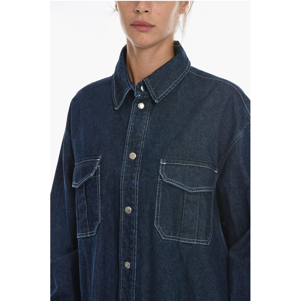 Anouki Denim Oversize Shirt with Utility Pockets
