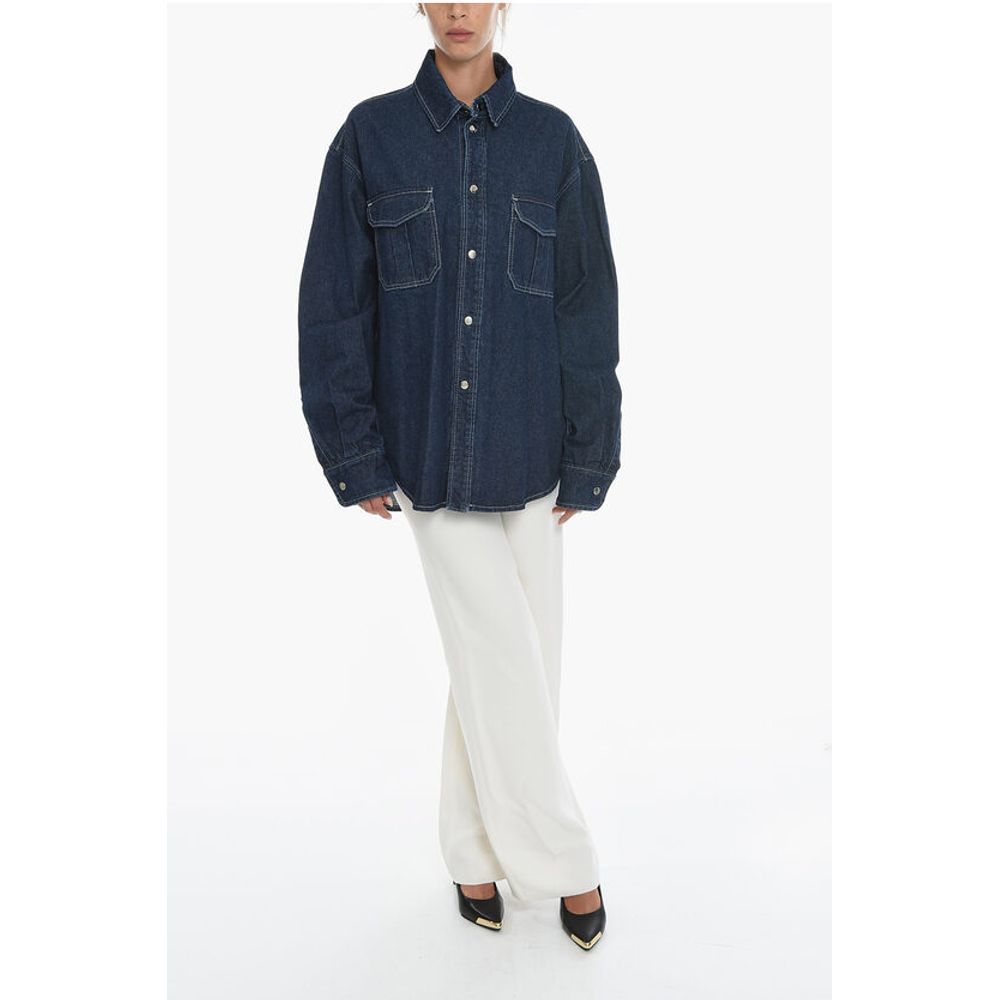 Anouki Denim Oversize Shirt with Utility Pockets
