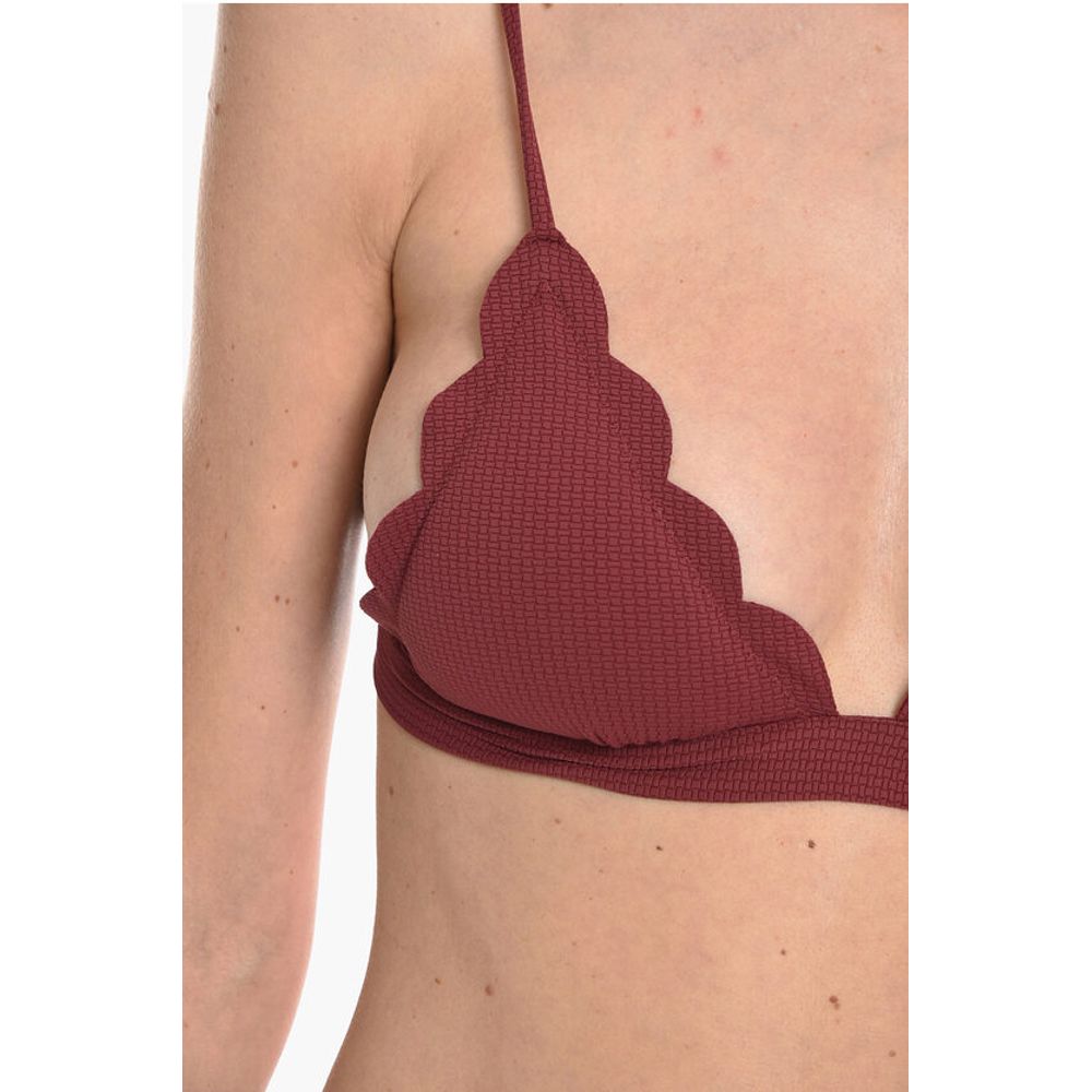 Marysia Triangle SANTA CLARA Bikini Top with Scalloped Edge