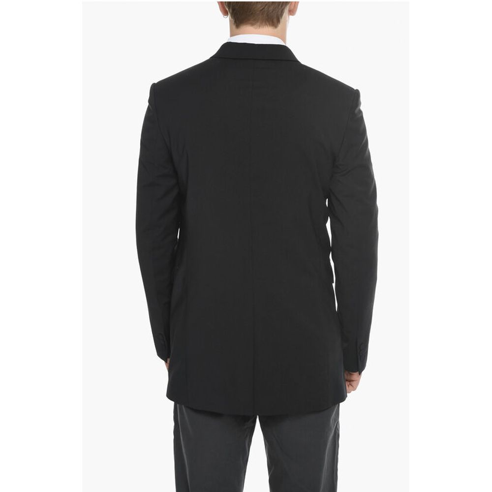 MSFTSrep Wool Blend Flap Pockets Double Breast Jacket