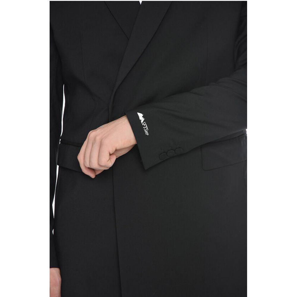 MSFTSrep Wool Blend Flap Pockets Double Breast Jacket