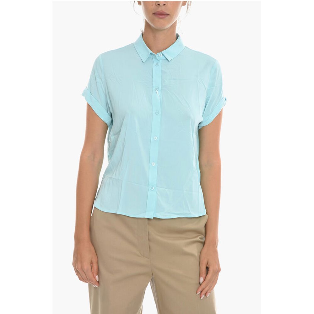 Samsoe Samsoe Solid Color MAJAN Shirt with Short Sleeve