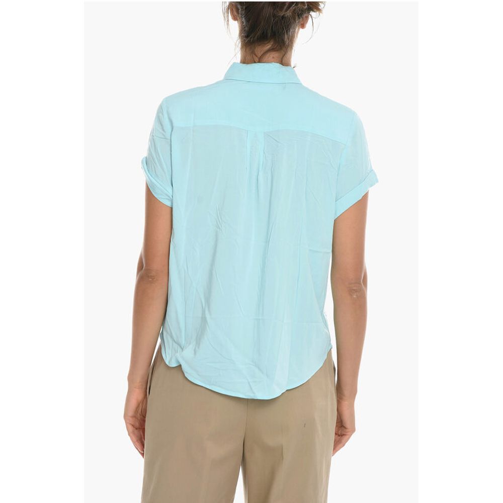 Samsoe Samsoe Solid Color MAJAN Shirt with Short Sleeve