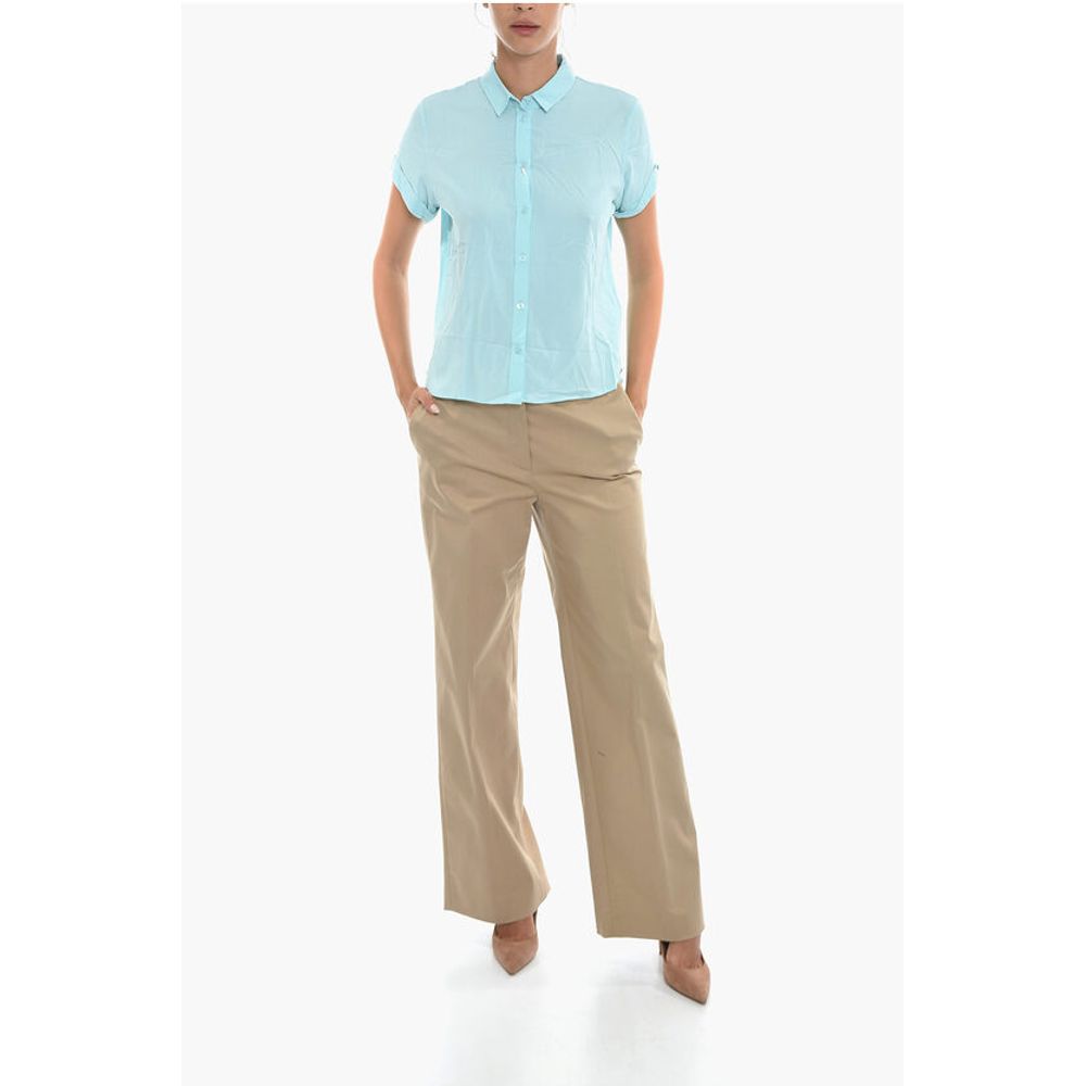 Samsoe Samsoe Solid Color MAJAN Shirt with Short Sleeve