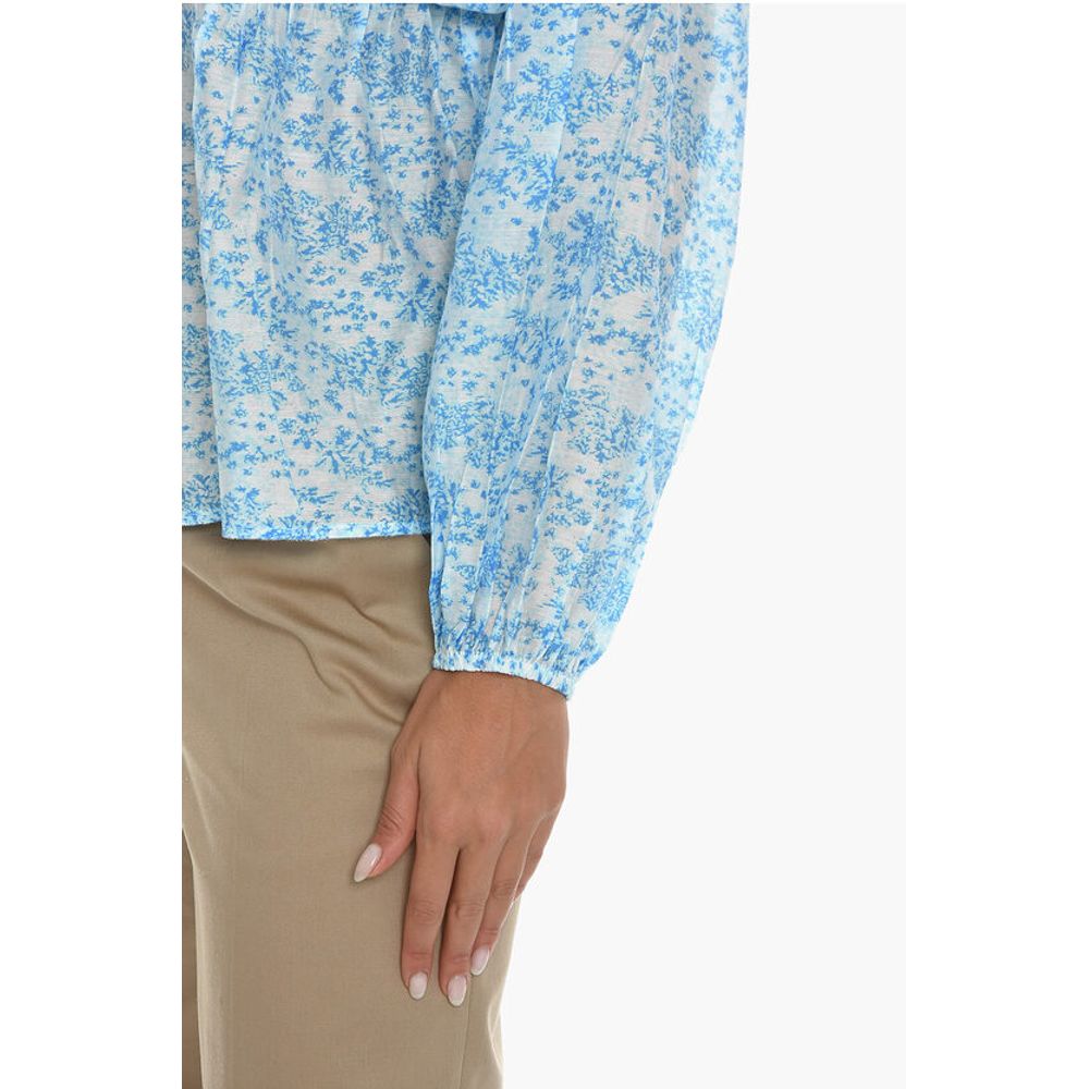 Samsoe Samsoe Floral-Motif GERTRUD Blouse with Puff Sleeve