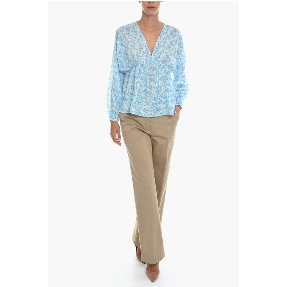 Samsoe Samsoe Floral-Motif GERTRUD Blouse with Puff Sleeve