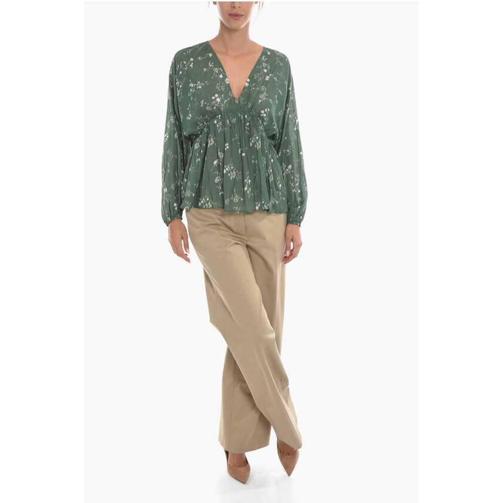 Samsoe Samsoe Floral-Motif GERTRUD Blouse with Puff Sleeve