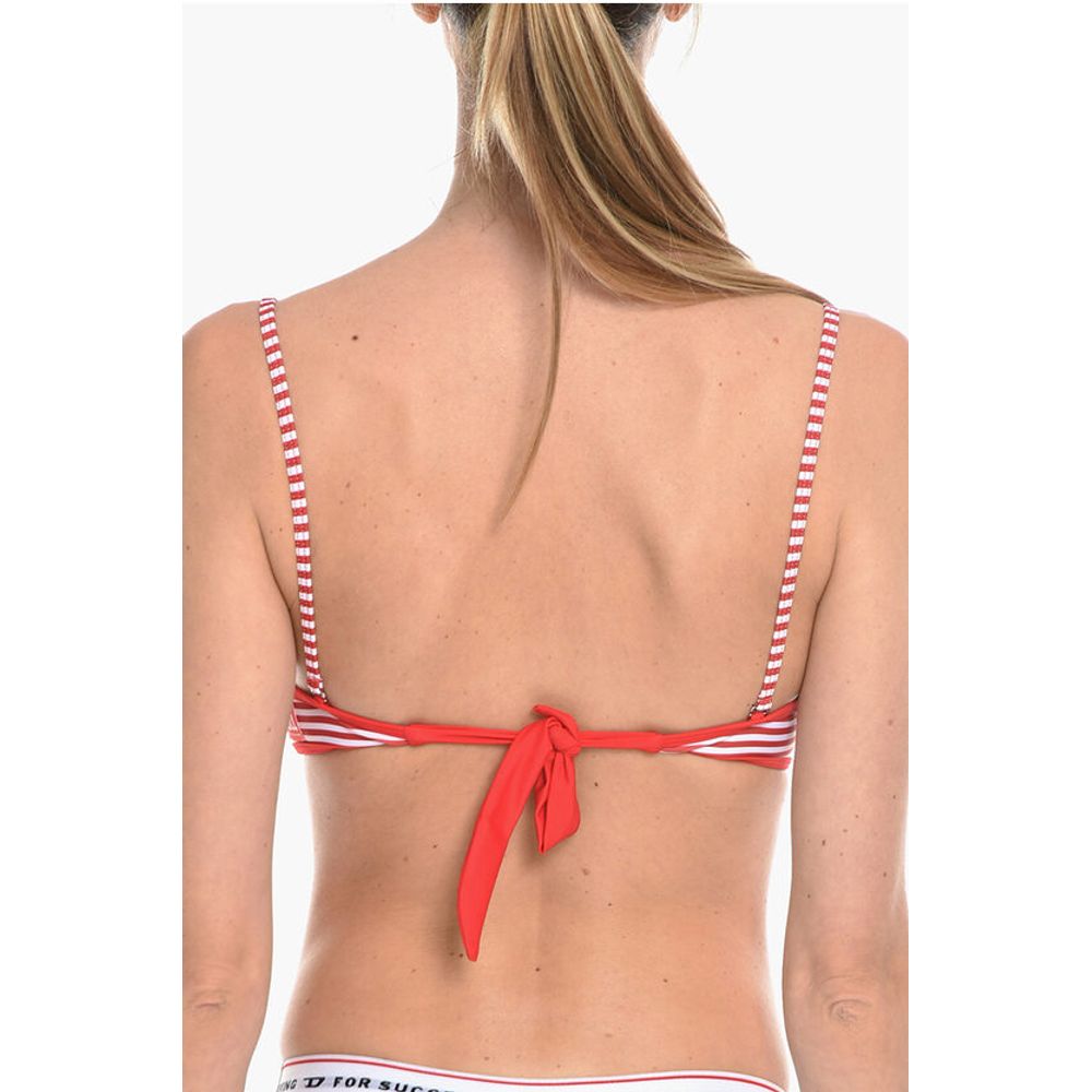Diesel Striped Details BFB-DOLYS Bandeau Bikini Top
