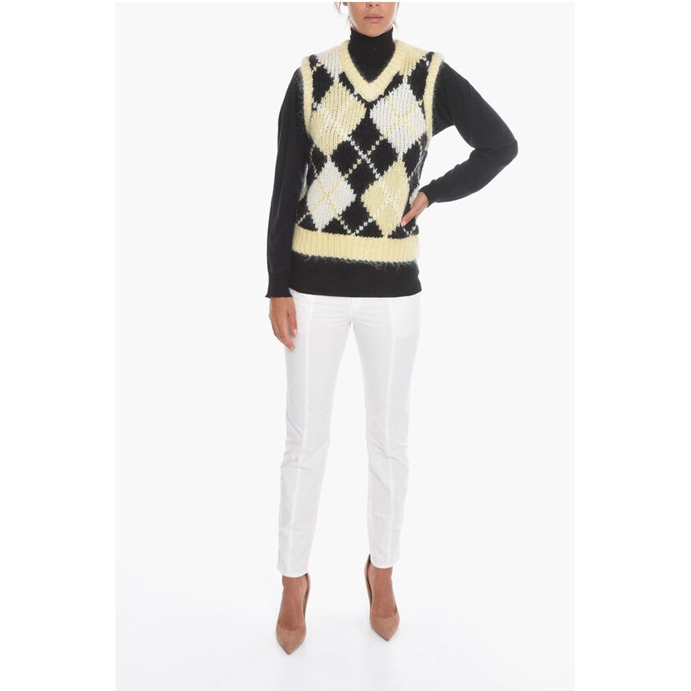 Samsoe Samsoe Mohair Blend SIMONES Vest with Checkered Motif