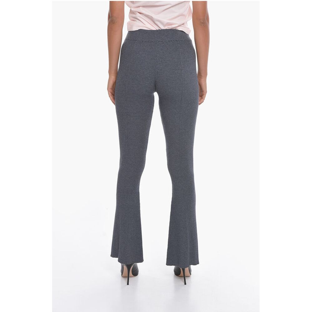 Remain Ribbed OMLY Boot-Cut Pants with Ankle Split