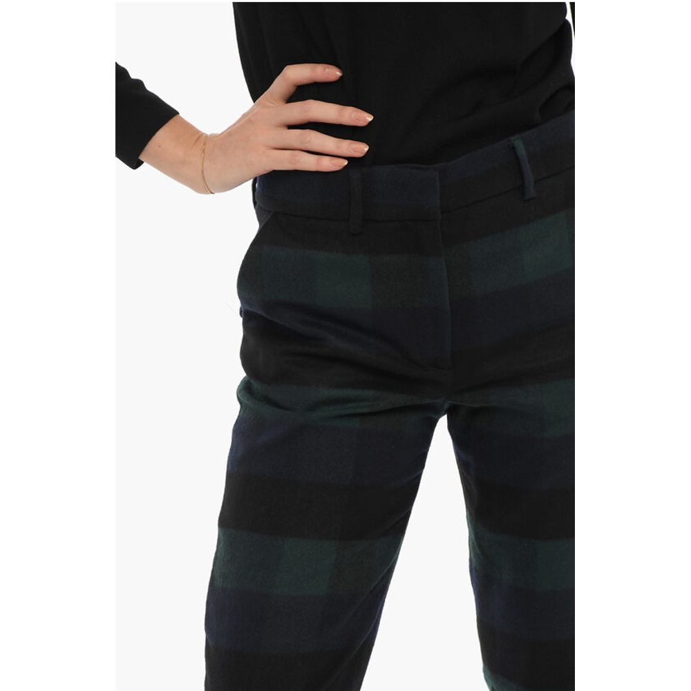 Woolrich Buffalo Checked Cuffed Hem Wool Blend Pants