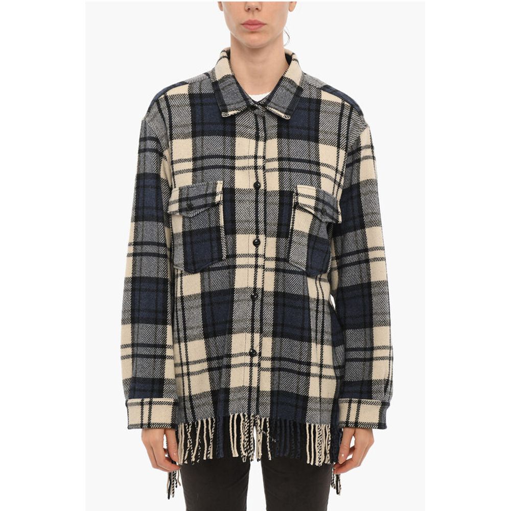 Woolrich Plaid Motif EXPLORER Overshirt with Double Breast Pocket and