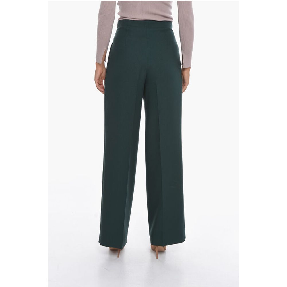 Super Blond Wide-leg Trousers with Velcro Fastening