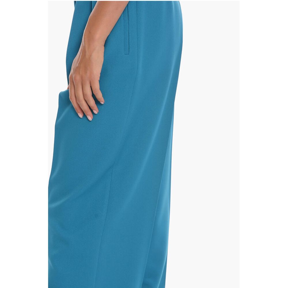 Super Blond Front-pleated Trousers with Wide-leg