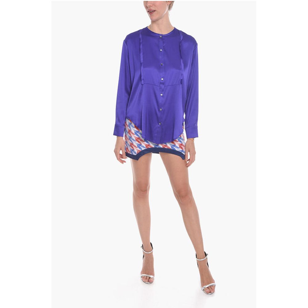 Mr. Mrs. Shirt Silk Crewneck Shirt with Slits