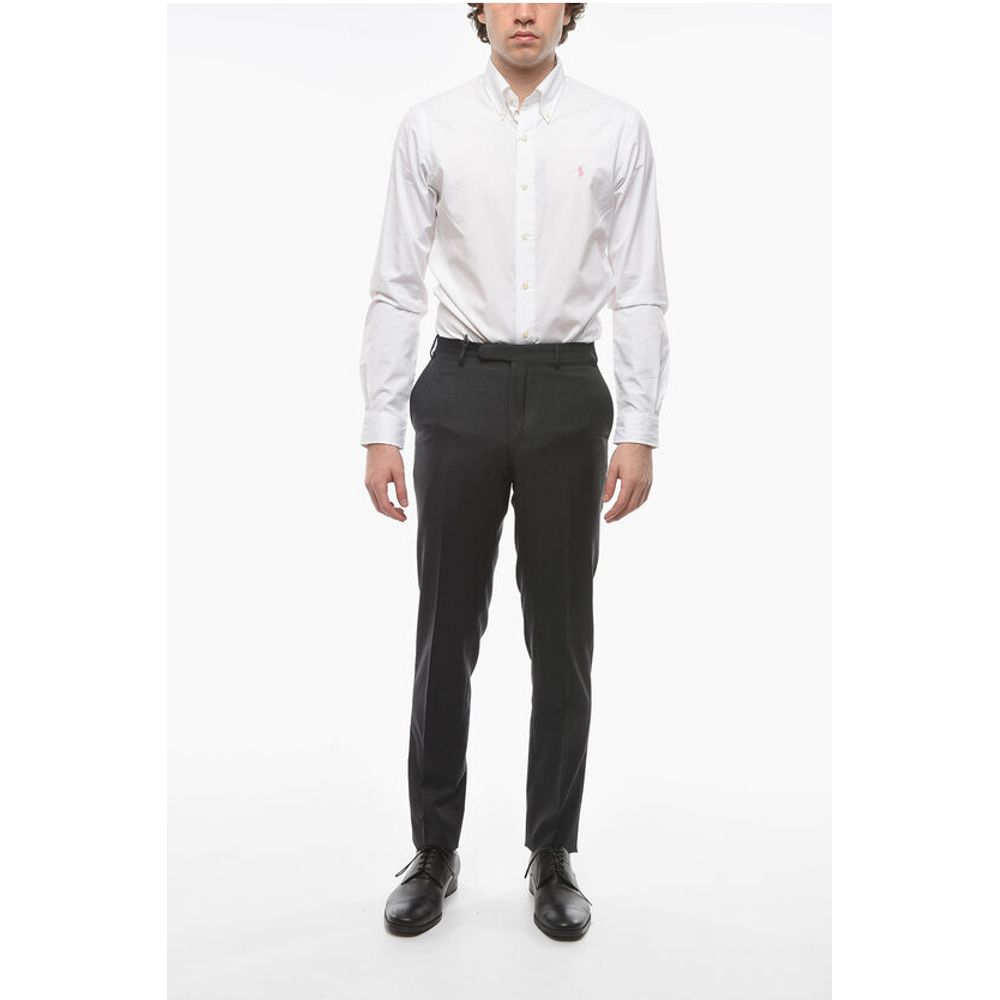 Corneliani Virgin Wool Mid Rise Pants