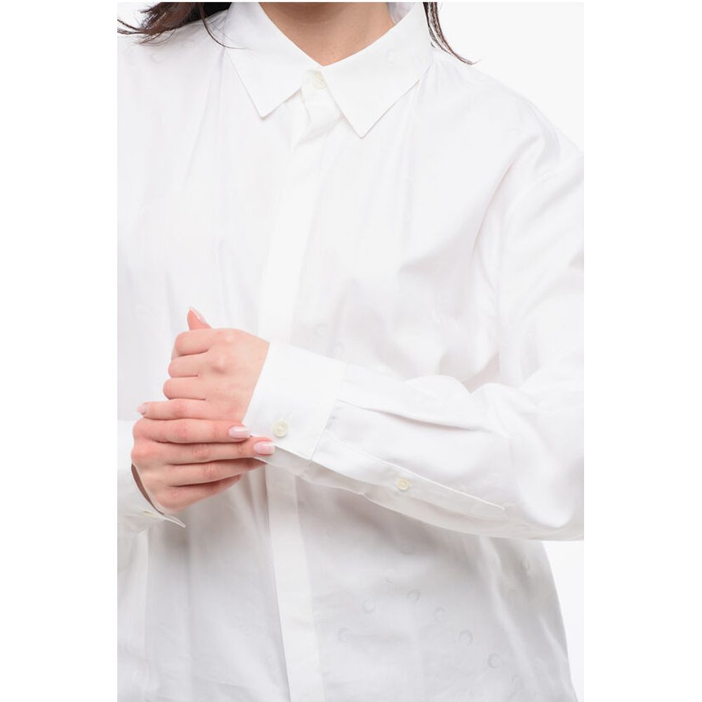 Marine Serre GOLD LINE Jacquard Popeline MOON Shirt