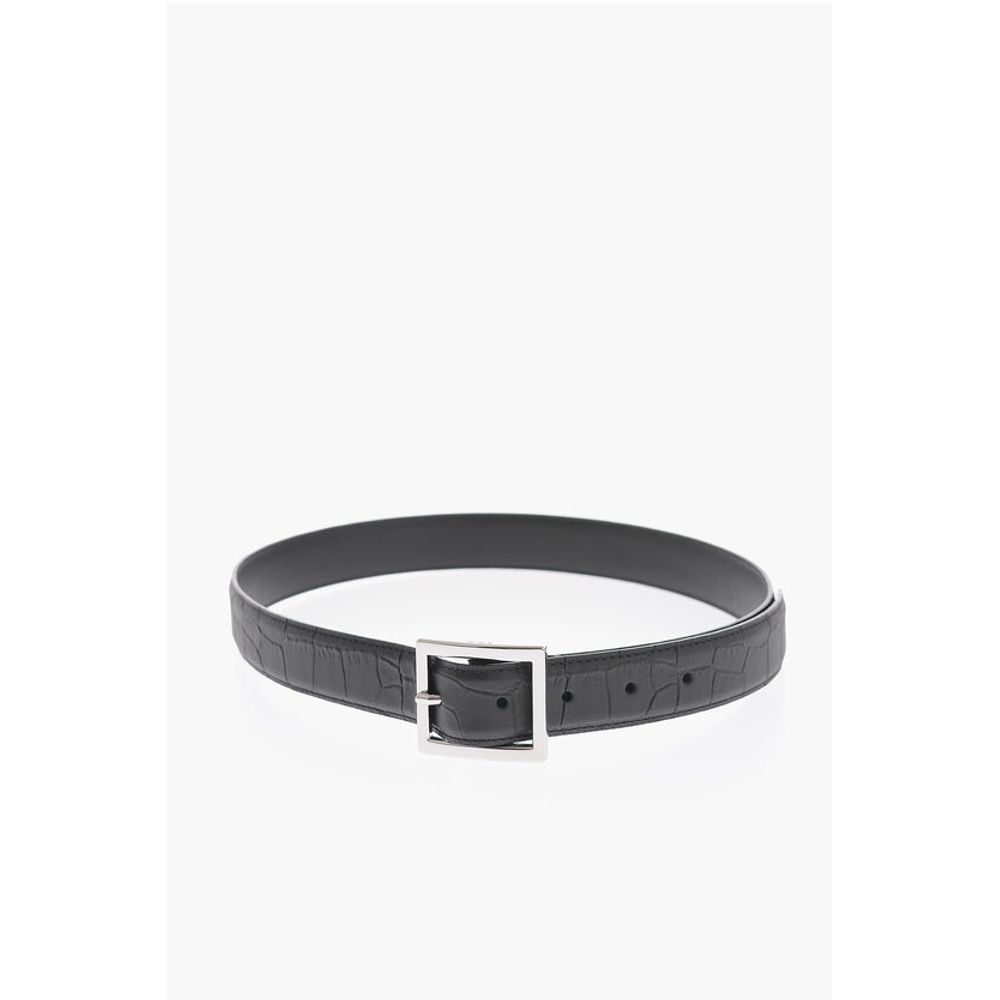 Amiri Croco Printed Leather Belt