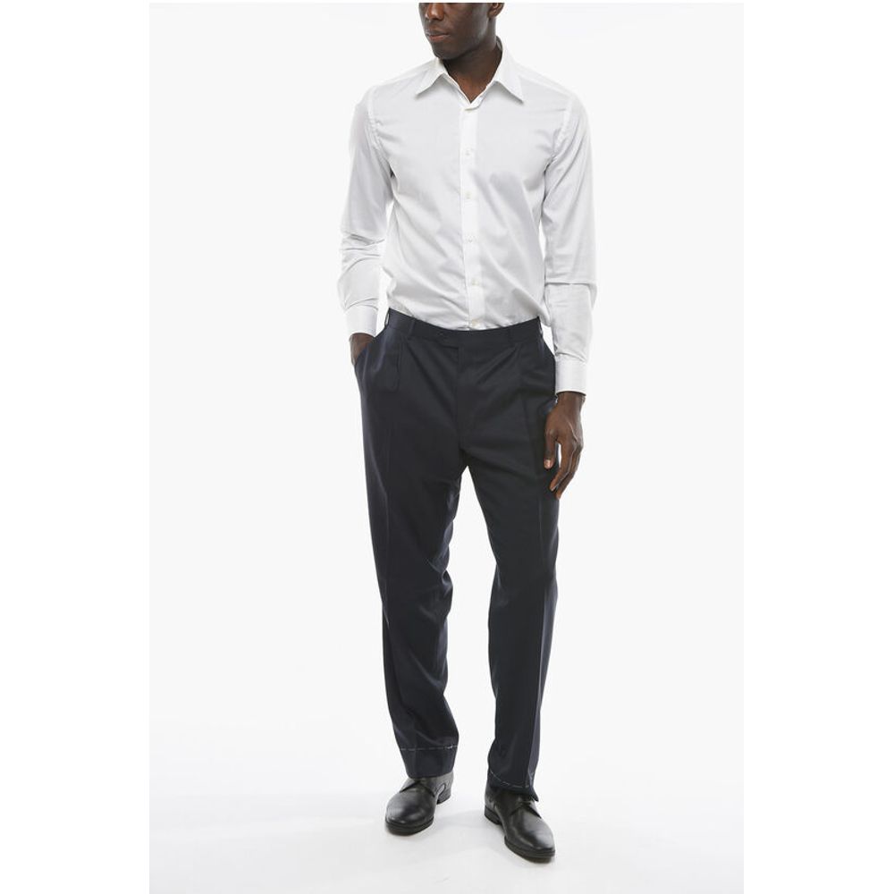 Corneliani Virgin Wool MANTUA Pants with Pleat