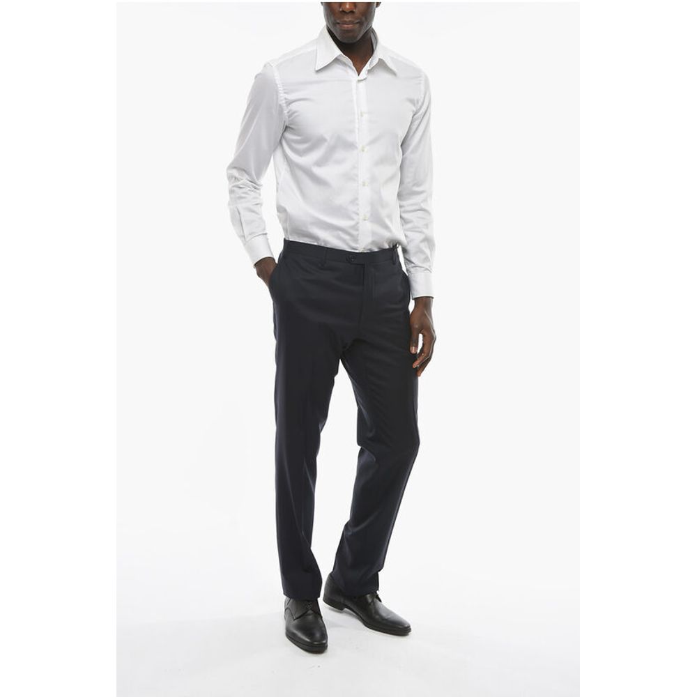 Corneliani Virgin Wool Mid Rise Pants