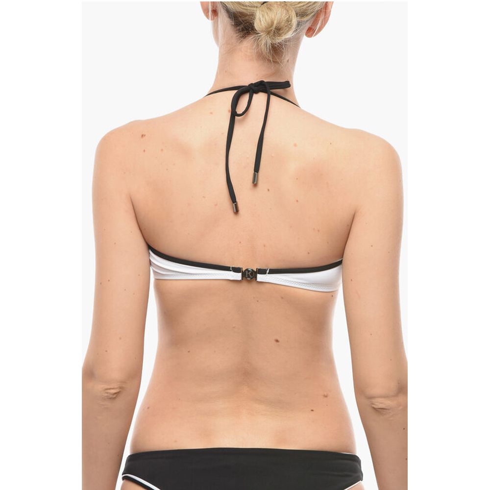 Karl Lagerfeld Bandeau Bikini Top with Contrasting Trim