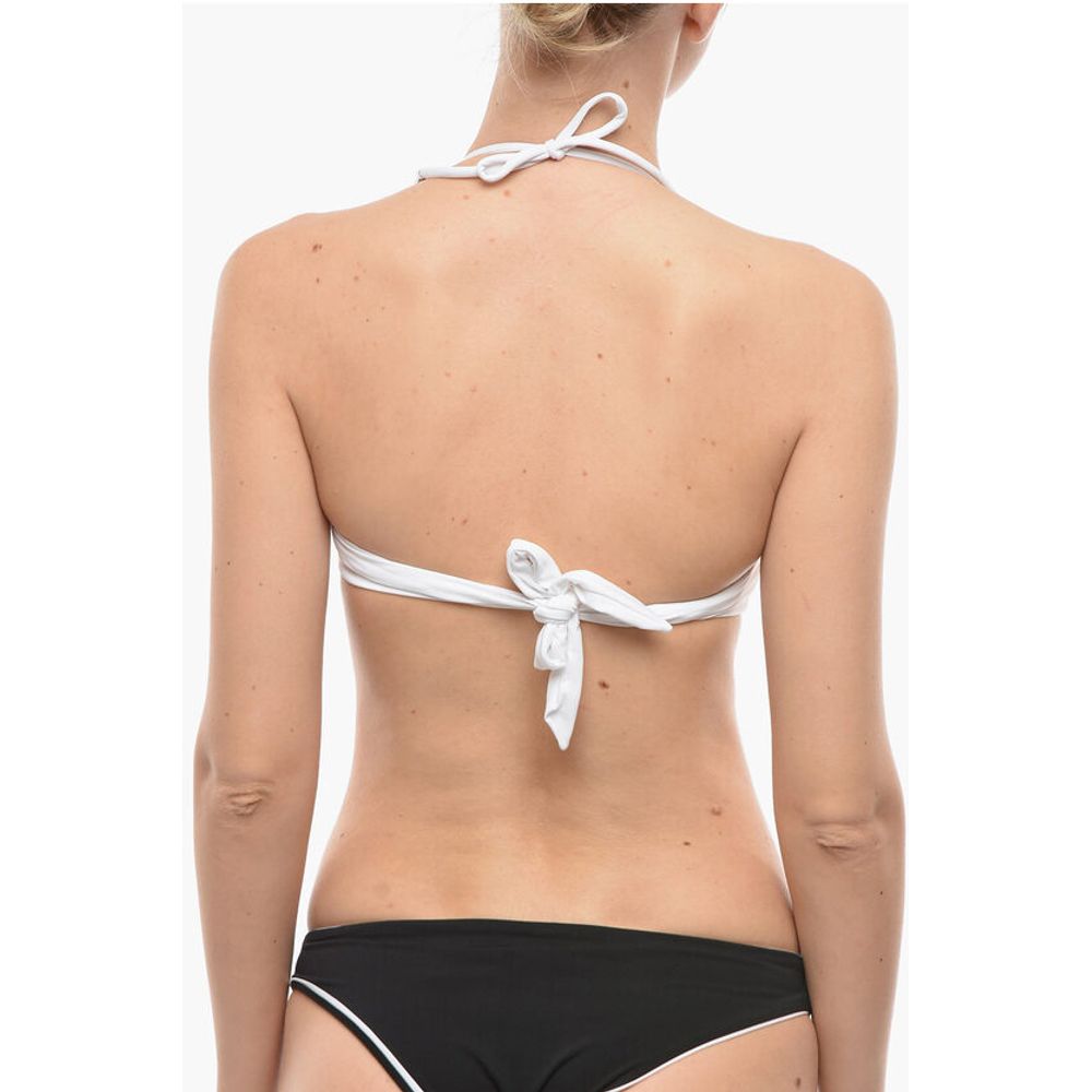 Karl Lagerfeld Contrasting Details Bandeau Bikini Top