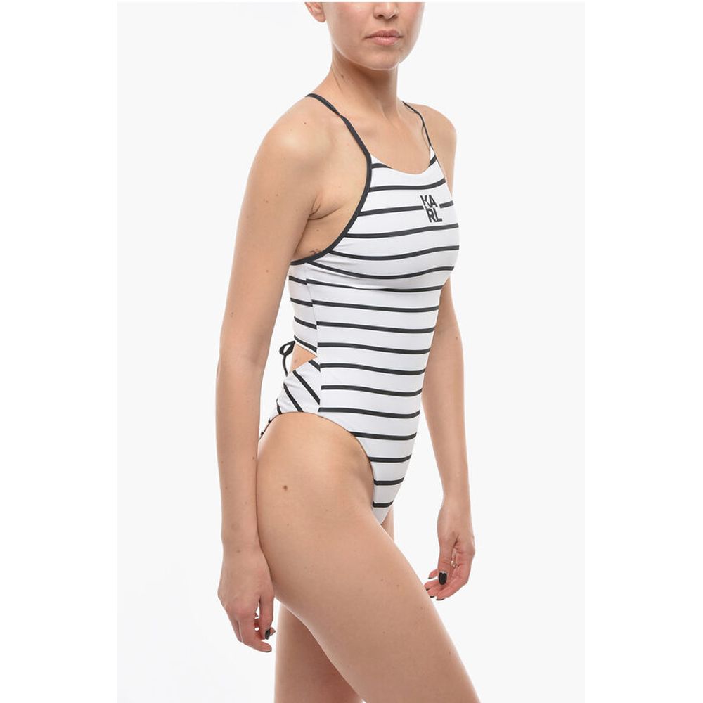 Karl Lagerfeld Striped One-Piece Swimsuit