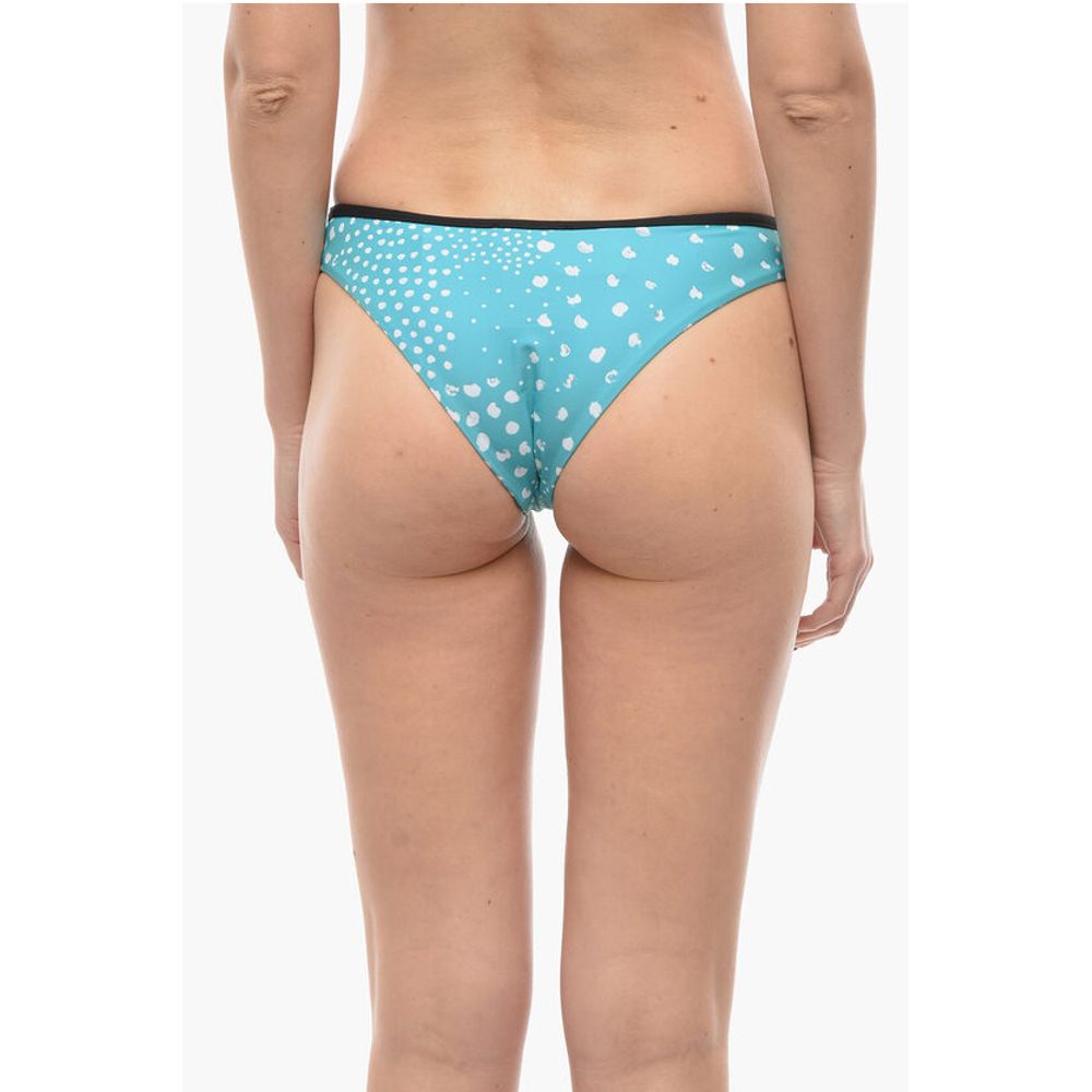 Karl Lagerfeld Two-Tone DOTS Bikini Bottom with Contrasting Trimmings
