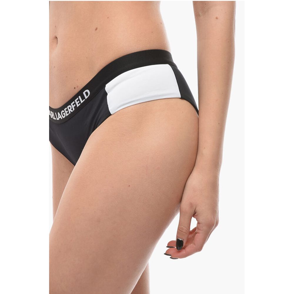 Karl Lagerfeld Two-Tone SPORT Bikini Bottom with Logoed Elastic Band on the