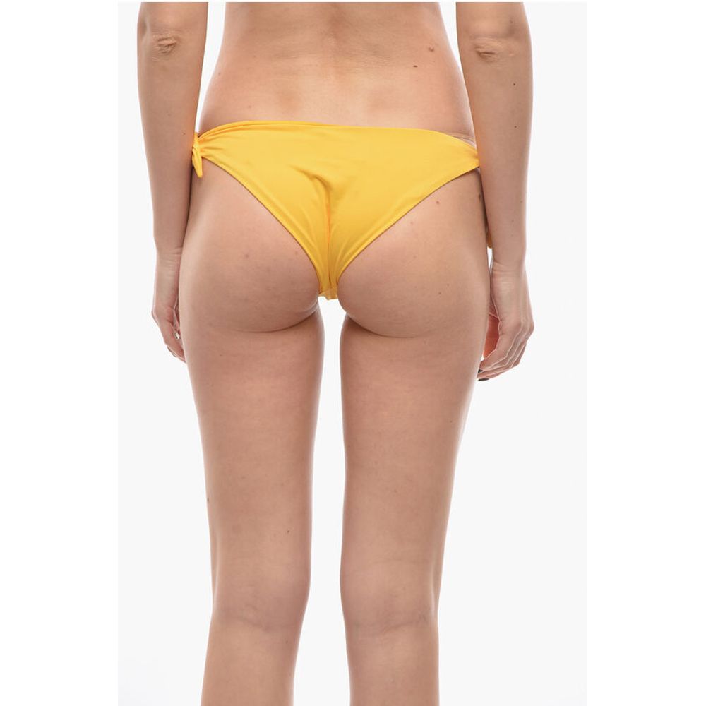 Karl Lagerfeld Solid Color Bikini Bottom With Silver Logo