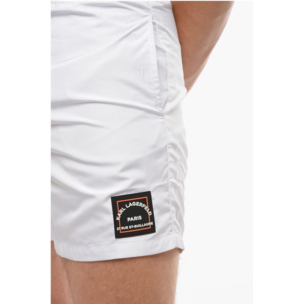 Karl Lagerfeld RUE ST-GUILLAUME Solid Color BASIC Swim Shorts with 3 Pocket