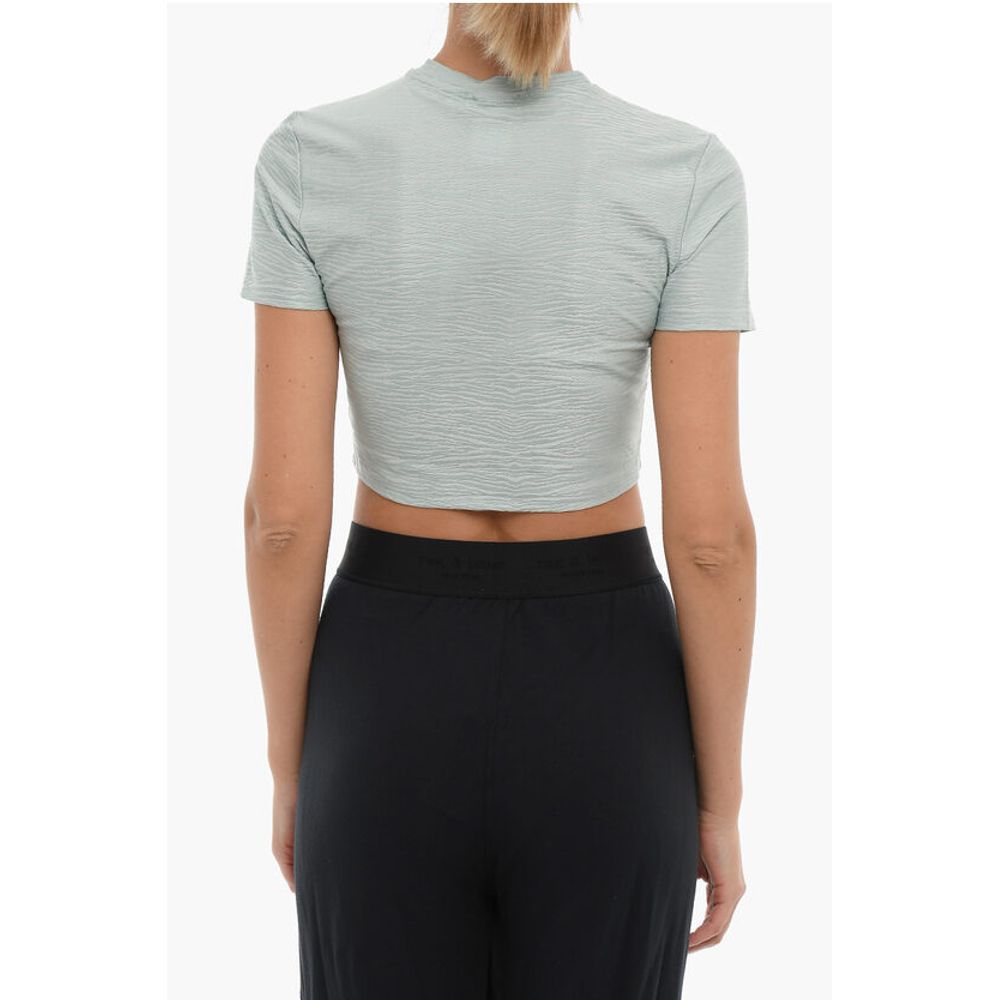 Puma Crew-neck SNOW TIGER Cropped T-Shirt with Embroidery