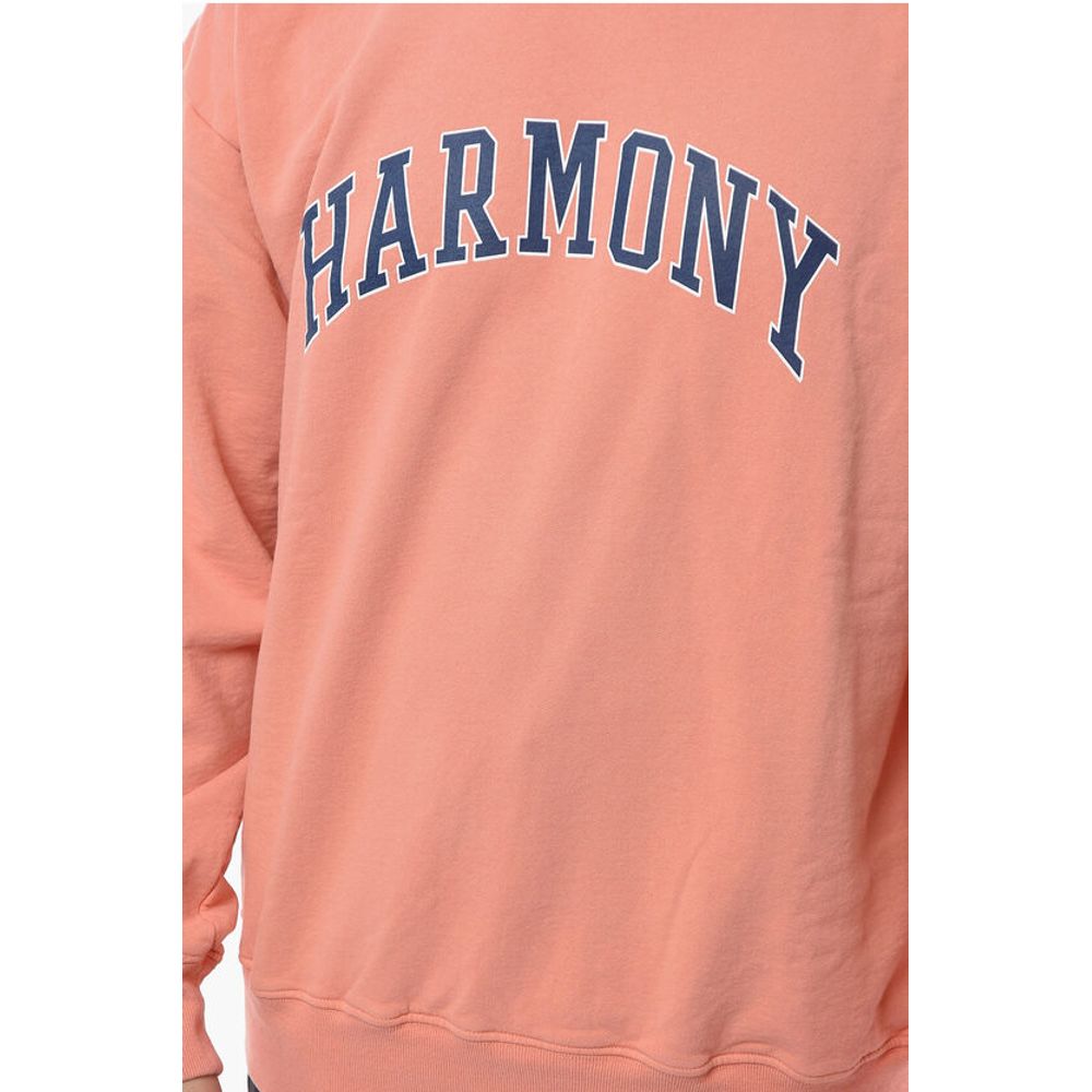 Harmony Logo Printed Brushed Cotton Crew-neck Sweatshirt