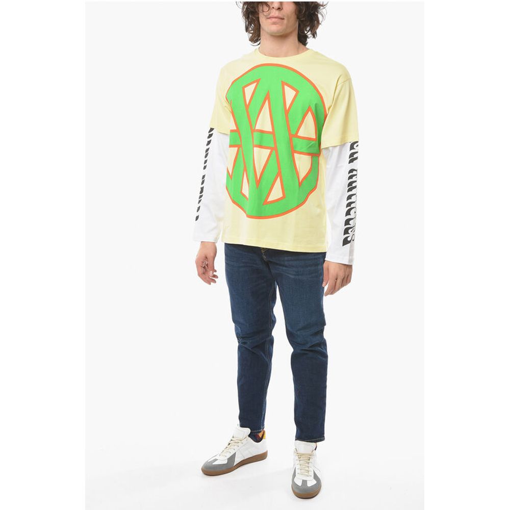 Vyner Articles Emblem Printed Long Sleeve Skater T-Shirt