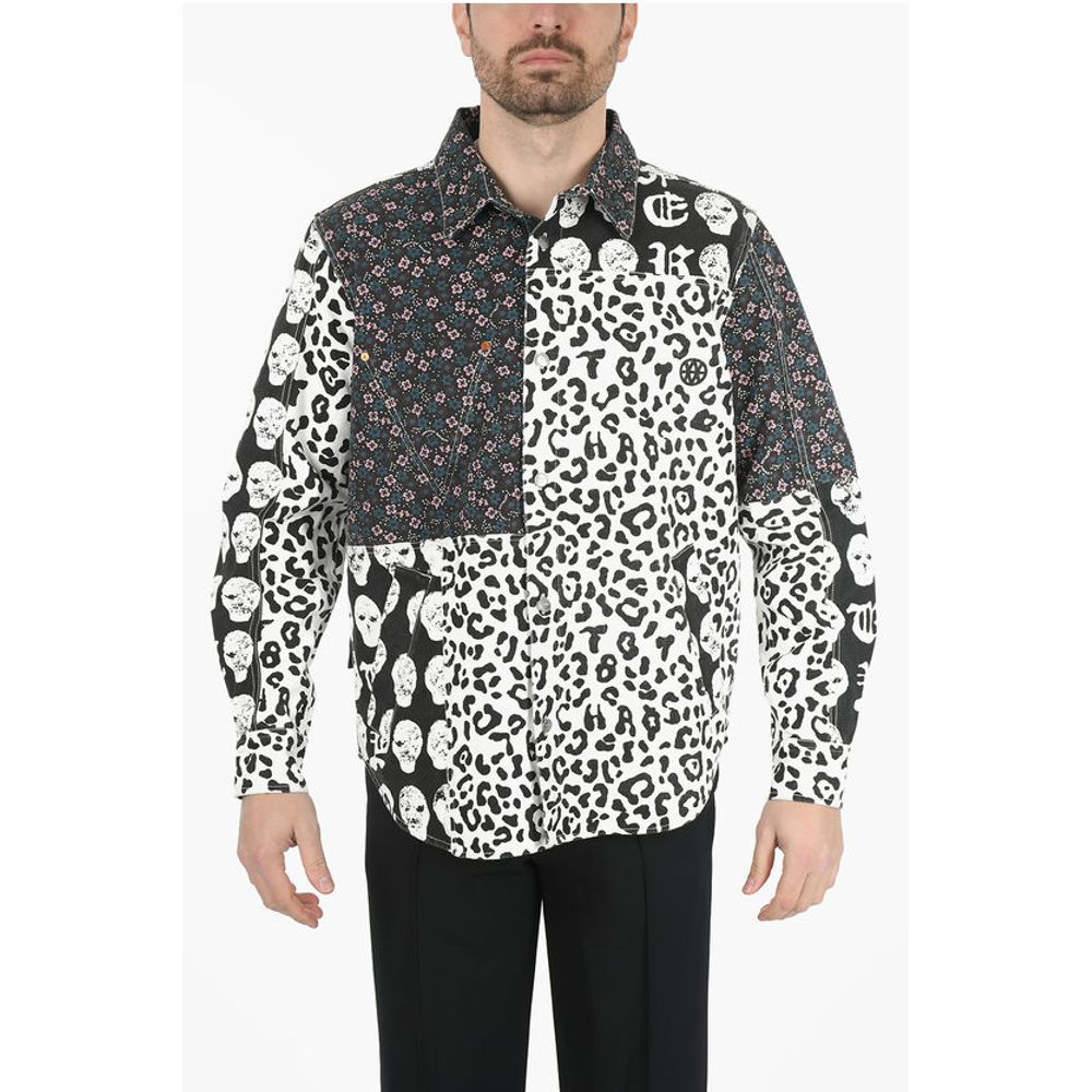 Vyner Articles Multi Patterned Denim Jacket