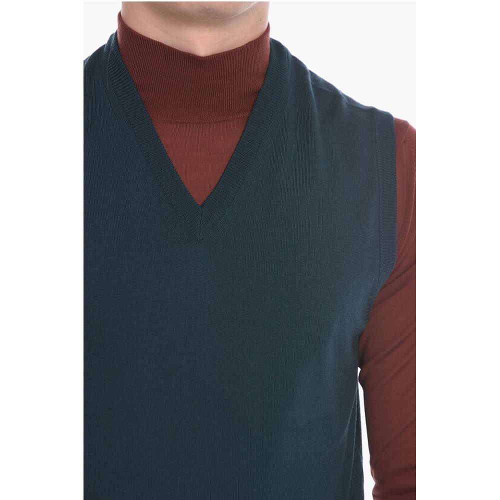 Corneliani V Neck Virgin Wool Vest