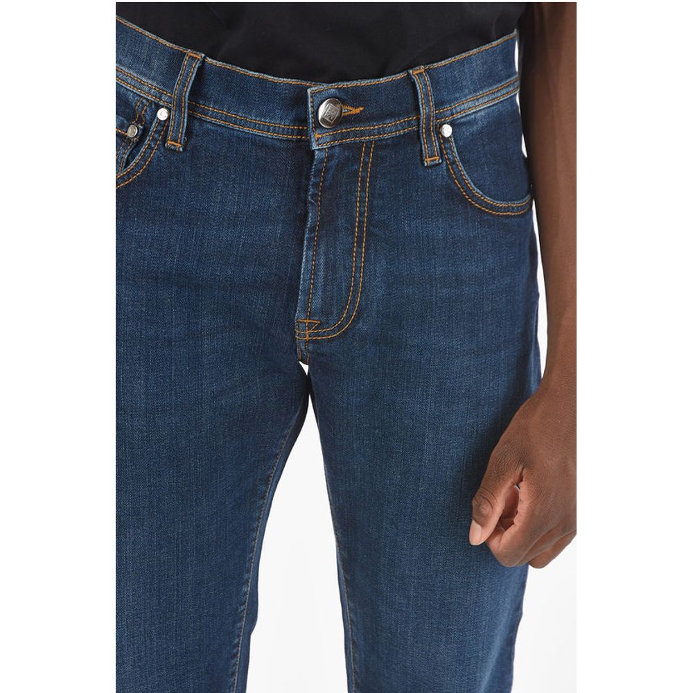 Corneliani ID LUXURY DENIM Dark Wash Slim Fit Denims