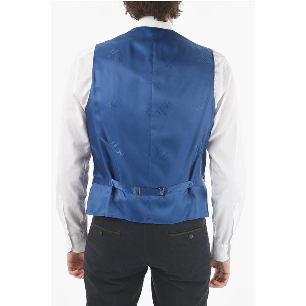 Corneliani Wool 4 Buttons ACADEMY Waistcoat with Martingale