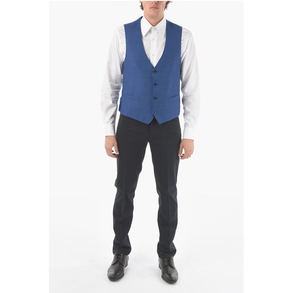 Corneliani Wool 4 Buttons ACADEMY Waistcoat with Martingale