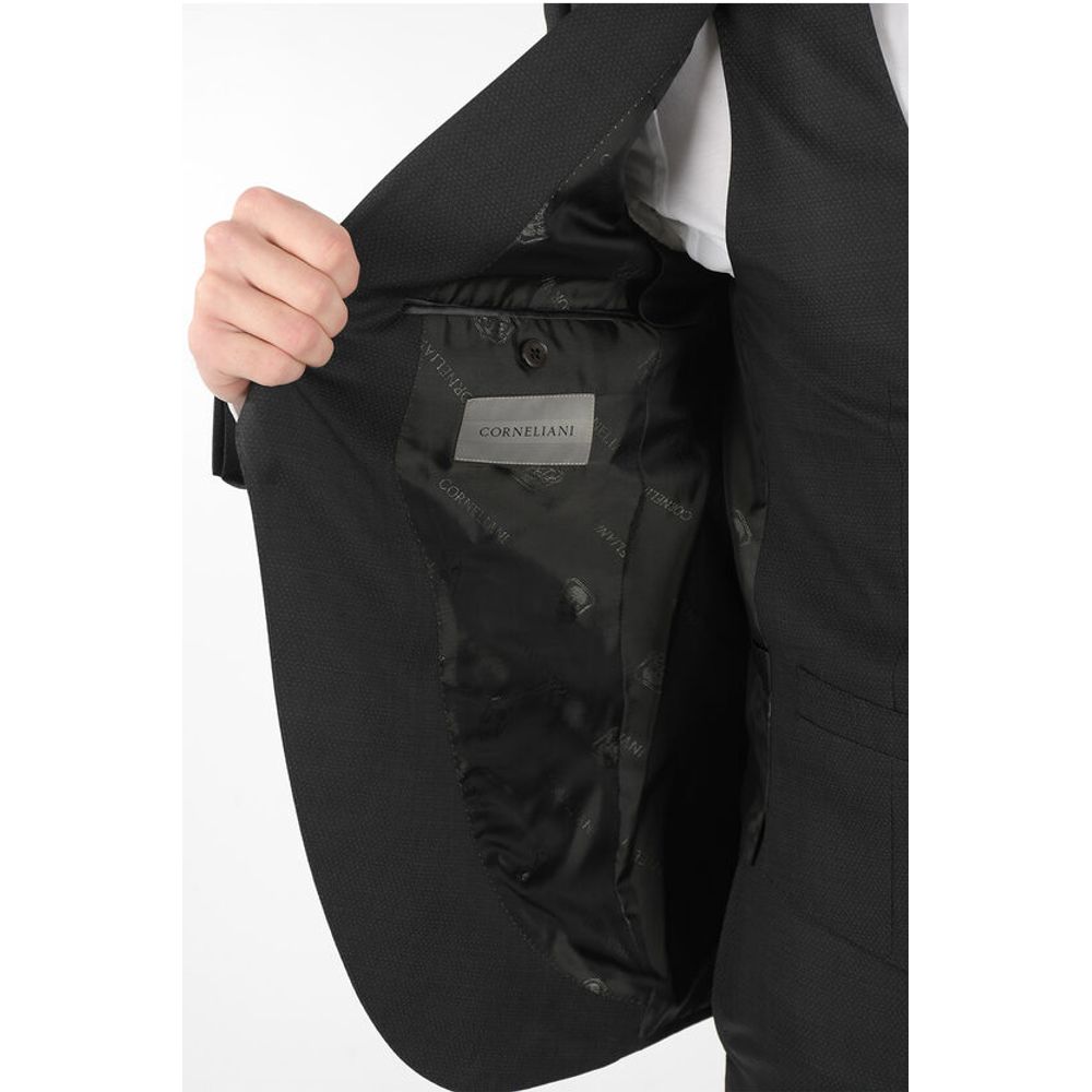 Corneliani virgin wool center vent peak lapel CERIM.ACADEMY 3 piece wai