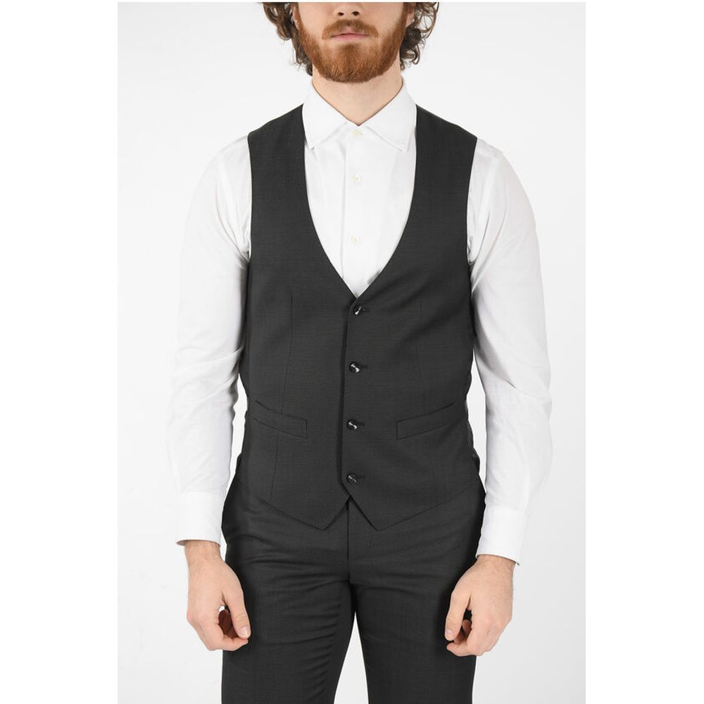 Corneliani virgin wool center vent peak lapel CERIM.ACADEMY 3 piece wai