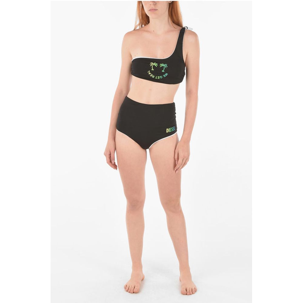 Diesel Printed Logo High Waisted Bikini Slip
