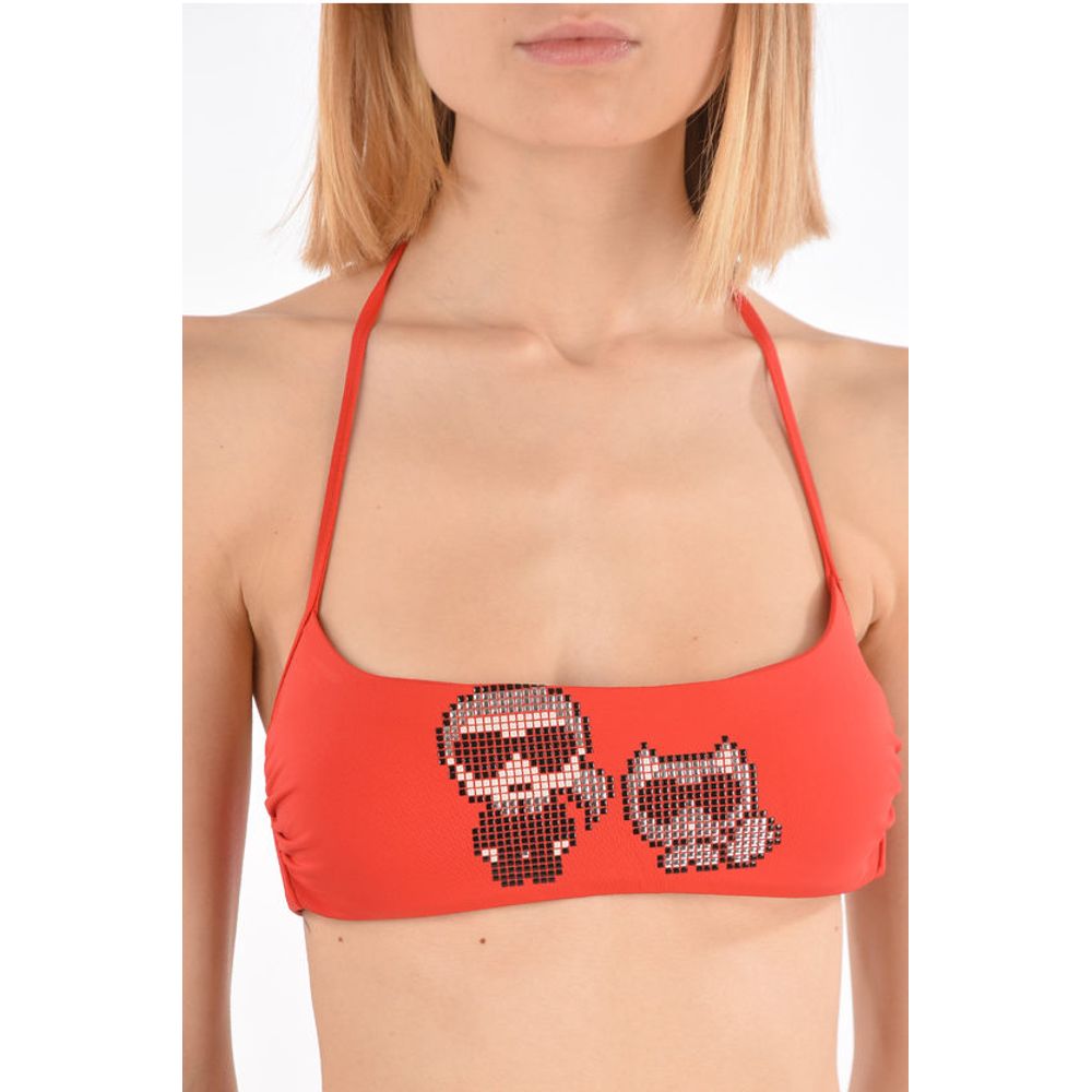 Karl Lagerfeld Bandeau KARL & CHOUPETTE Bikini Top with Studs