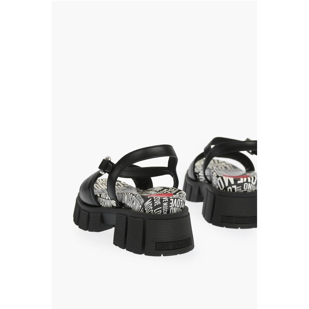 Moschino LOVE logoed sole TASSEL 70 leather sandals