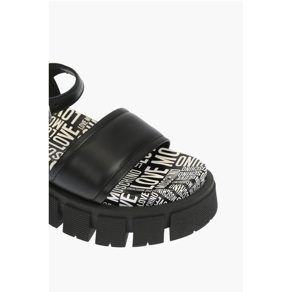 Moschino LOVE logoed sole TASSEL 70 leather sandals