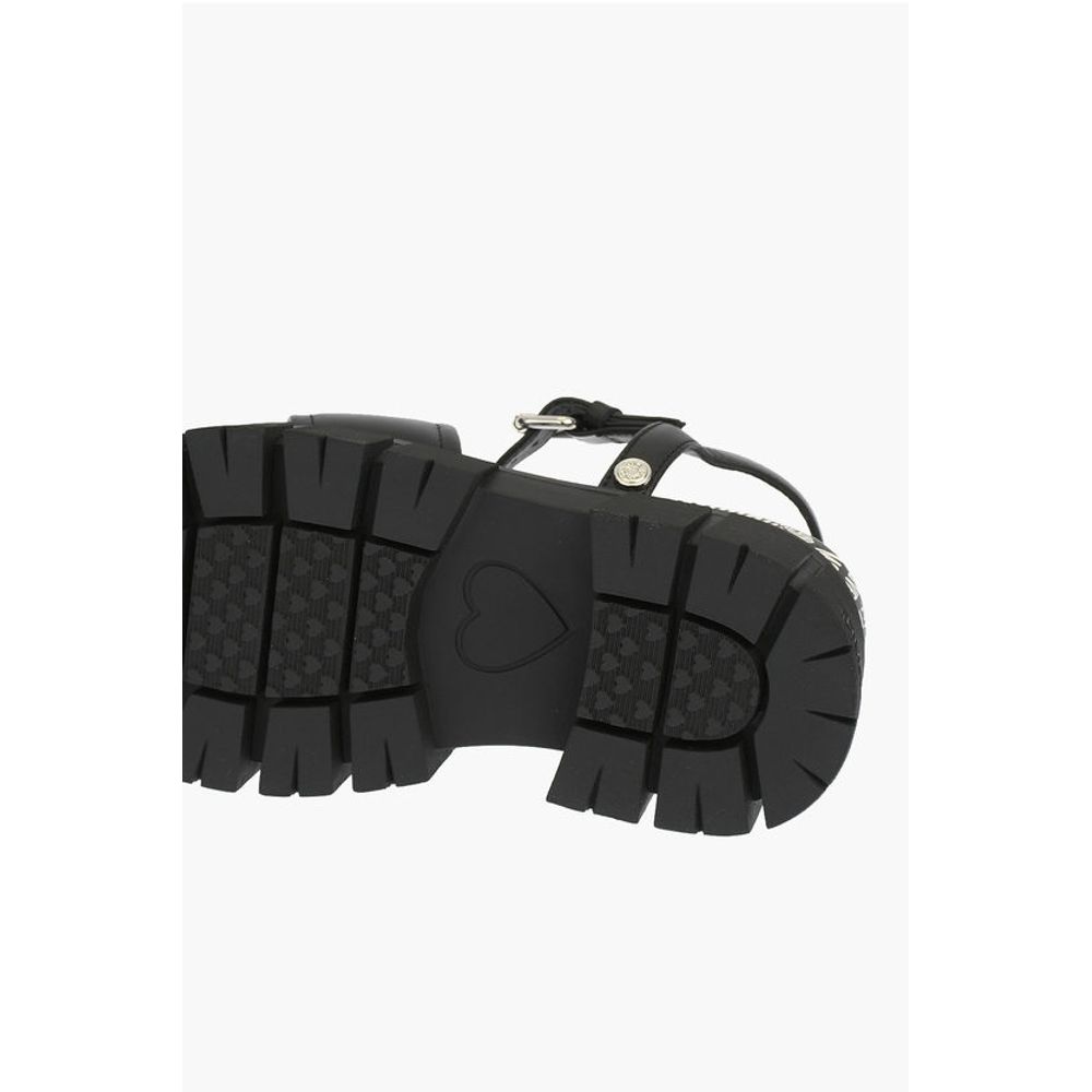 Moschino LOVE logoed sole TASSEL 70 leather sandals